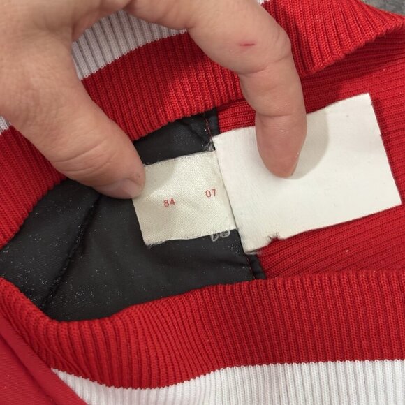 VTG CCM Bomber Jacket Mens S Red White Varsity Retro Nutri Chef Baseball 70s 80s - Picture 14 of 16